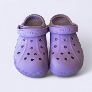Fuzzy Purple Crocs - Purple